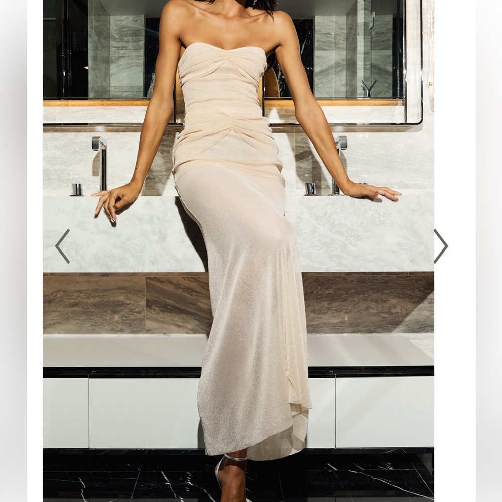 SHOWPO. UMA MAXI DRESS - GLITTER NUDE